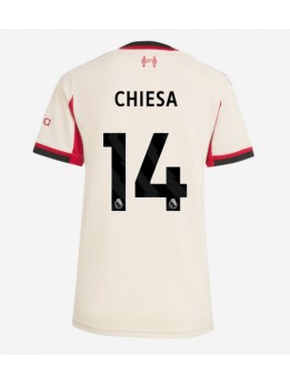 Billige Liverpool Federico Chiesa #14 Bortedrakt Dame 2025-26 Kortermet